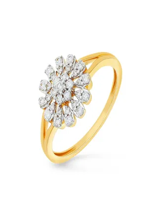 Malabar Gold and Diamonds 18 Carat 750 Purity Diamond Ring MGNGEN1560RN1YVVSVS-GH14 