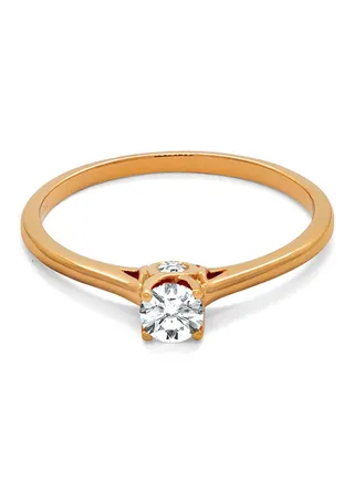 18K Rose Gold Diamond Ring 