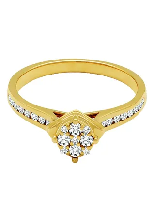 18K Gold Elegant Diamond Ring 