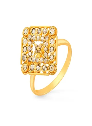 22 Carat 916 Purity Yellow Gold Uncut Diamond Ring EGNREG638RN1Y14 For Women 