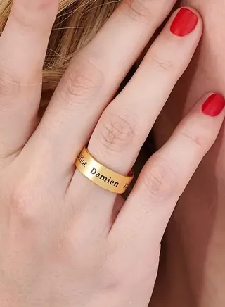 Silver 925 Personalized Wide Engraved Band Ring 