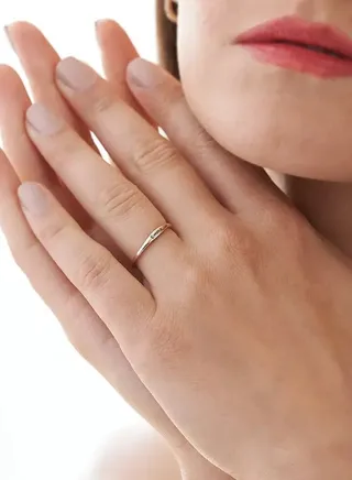 Silver 925 Personalized Engraved Thin Name Ring 