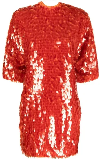Jasy sequinned open-back mini dress