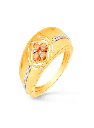 22 Carat 916 Purity Three Tone Gold Ring RG1187055T16 For Women 