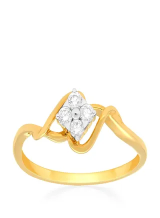 Malabar Gold and Diamonds 18 Carat 750 Purity Diamond Ring MNAAFD023RN1YVVSVS-GH10 