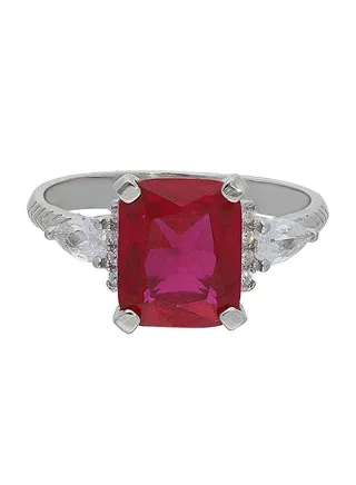 925 Italian Silver Solitaire Ring 