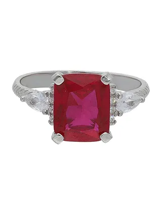 925 Italian Silver Solitaire Ring 