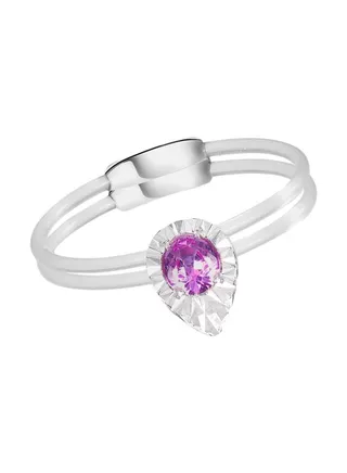 18 Karat White Gold 0.16 Ct Sapphire Studded Floats Ring 