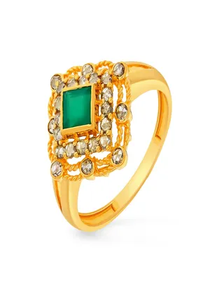 22 Carat 916 Purity Yellow Gold Uncut Diamond Ring EGNPRE221RN1Y13 For Women 