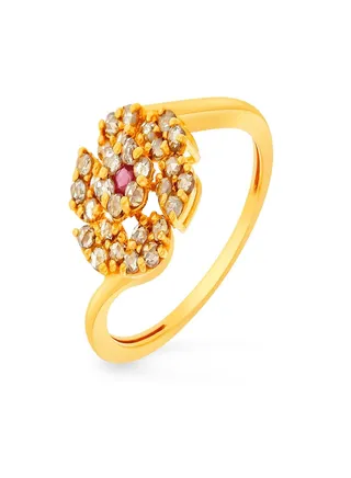 22 Carat 916 Purity Yellow Gold Uncut Diamond Ring EGNPRE002RN5Y12 For Women 