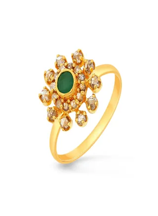 22 Carat 916 Purity Yellow Gold Uncut Diamond Ring EGNPRE488RN1Y13 For Women 