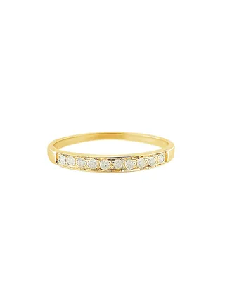 18K Solid Yellow Gold 0.10Cts Genuine Diamonds Eternity Band Ring 