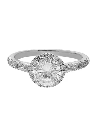 925 Italian Silver Round Solitaire Ring 