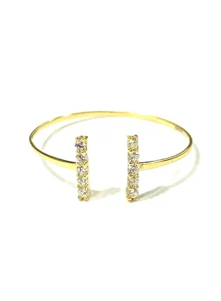 18K Pure Gold Elegant Zircon Stone Ring Size 8 