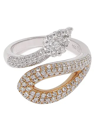 18K Gold Elegant Diamond Ring 