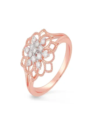 Malabar Gold and Diamonds 18 Carat 750 Purity Diamond Ring MGNFLC861RN1RVVSVS-GH14 