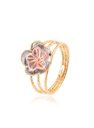 18K Flower-Shaped Ring for Every Occasion 