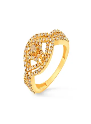 22 Carat 916 Purity Yellow Gold Uncut Diamond Ring EGNPRE460RN1Y14 For Women 