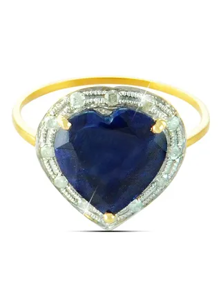 18K Gold Genuine Diamonds Ring 0.13 Carat 