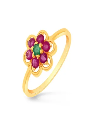 Malabar Gold and Diamonds 22 Carat 916 Purity Gemstone Ring PGNFNC240RN1Y11 
