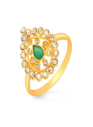 22 Carat 916 Purity Yellow Gold Uncut Diamond Ring EGNREG657RN1Y14 For Women 