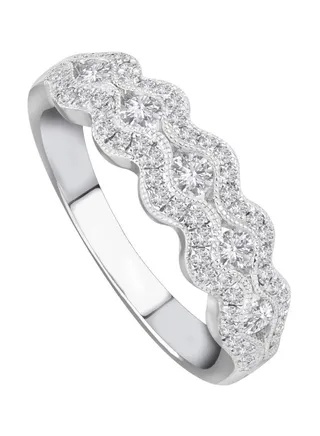 14K Gold Diamond Studded Ring 