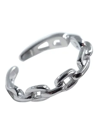925 Sterling Silver Vintage Chain Ring 