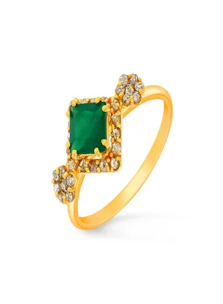 22 Carat 916 Purity Yellow Gold Uncut Diamond Ring EGNPRE494RN1Y15 For Women 