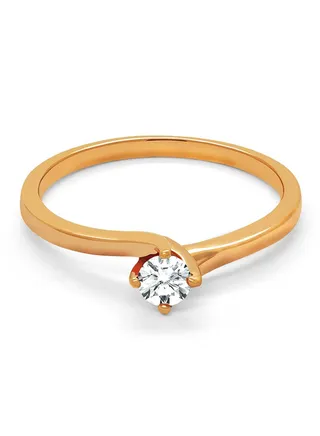 18K Rose Gold Diamond Ring 