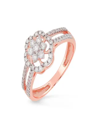Malabar Gold and Diamonds 18 Carat 750 Purity Diamond Ring MGNFLC606RN1RSI-GH13 