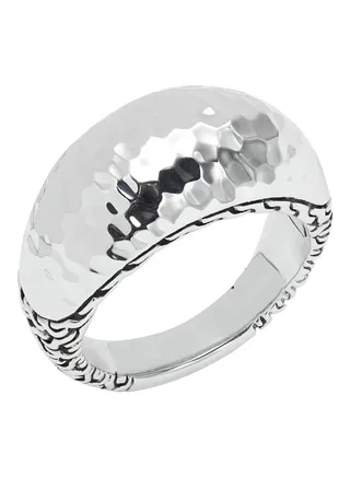 Sterling Silver Hammered Ring for Women Size 7 