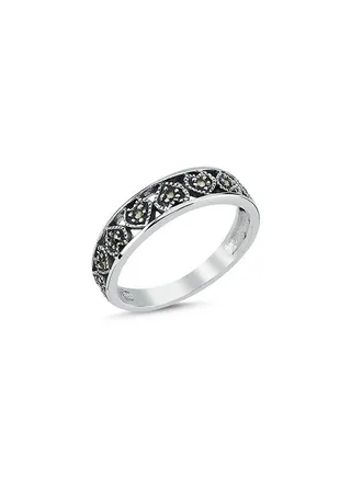 925 Silver-Natural Marcasite Ring-High-Quality Jewelry in UAE Dubai 100% Precious Metal Gift for Women-EMNON123RI-R105352 