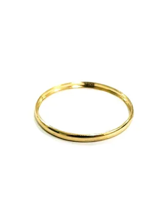 18K Pure Gold Plain Ring 