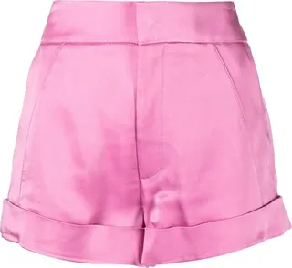 Tailored Satin-Finish Shorts
