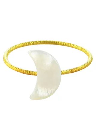 Crescent Mother Of Pearl Ring 