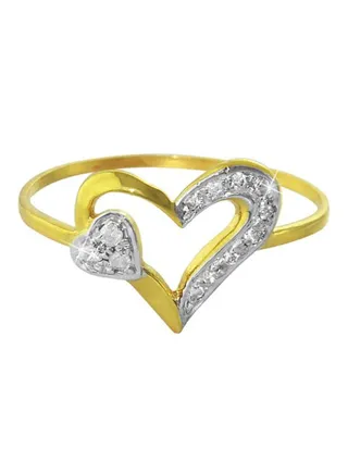 18 Karat Diamonds Big Heart Holds Ring 