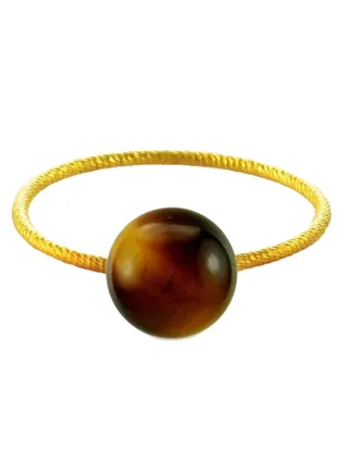 10 Karat Gold Tiger Eye Ring 