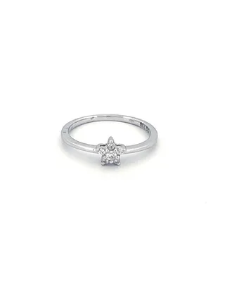 Capri Gold Diamond's star  Ring in 18K White Gold, 7 US 