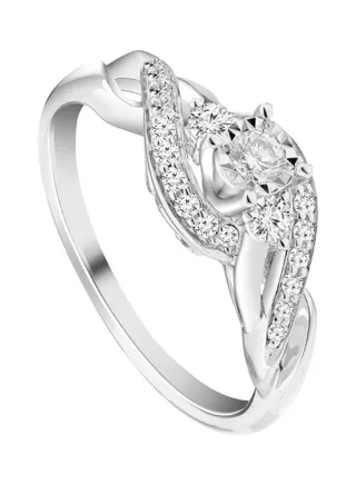 14K Diamond Studded Ring 