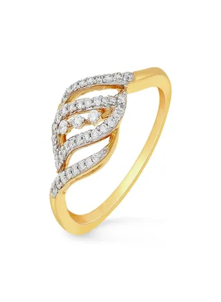 Malabar Gold and Diamonds 18 Carat 750 Purity Diamond Ring MGNGEN1554RN1YVVSVS-GH14 