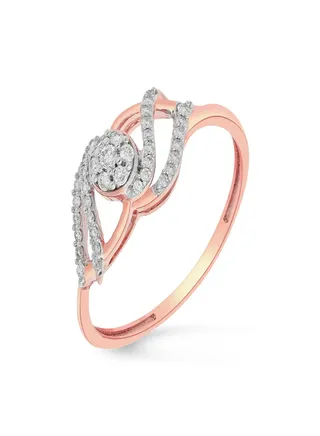 Malabar Gold and Diamonds 18 Carat 750 Purity Diamond Ring MNAAFD011RN1RSI-GH13 