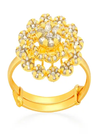 22 Carat 916 Purity Yellow Gold Uncut Diamond Ring EGNPRE501RN1Y14 For Women 