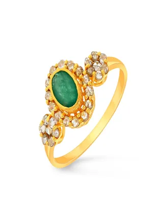22 Carat 916 Purity Yellow Gold Uncut Diamond Ring EGNPRE219RN1Y13 For Women 