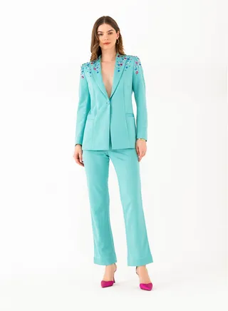 Krystal Two Piece Suit Set With pants 