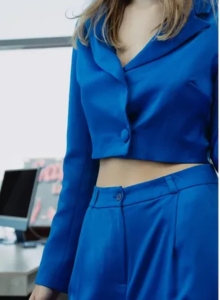 Royal Blue Short Suit Co-Ord Set 
