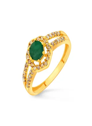 22 Carat 916 Purity Yellow Gold Uncut Diamond Ring EGNPRE498RN1Y13 For Women 