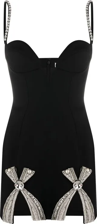 Bow-Detail Sleeveless Mini Dress