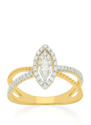 Malabar Gold and Diamonds 18 Carat 750 Purity Diamond Ring MPGNGEN016RN1YVVSVS-GH14 