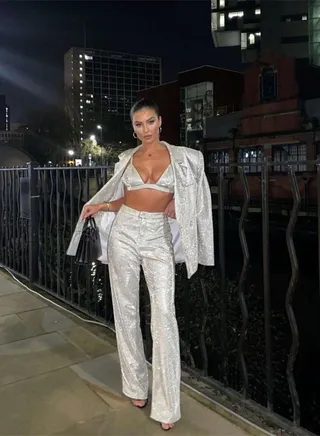 High Fashion Ladies Partywear 3 piece Suit 