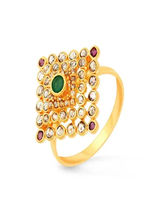 22 Carat 916 Purity Yellow Gold Uncut Diamond Ring EGNPRE487RN1Y12 For Women 